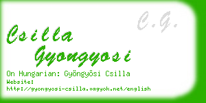 csilla gyongyosi business card