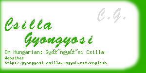 csilla gyongyosi business card